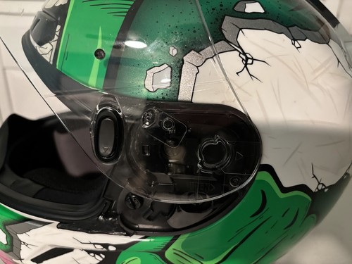 MARVEL HJC CL-17 INCREDIBLE HULK Full Face Motorcycle Helmet (Medium) - Picture 7 of 10