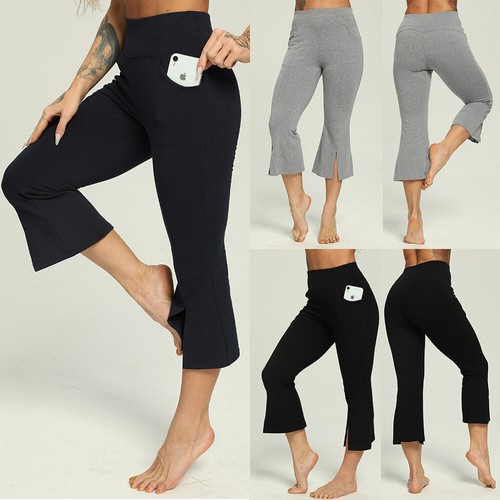 plus size wide leg capri yoga pants
