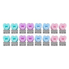 Heart Shape Metal Binder 3/4 inch Clips Photo 16 Pcs/SetCute Binder Kawaii Clip