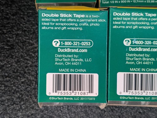 * Menge 36 * SHURTAPE DUCK Doppelstick Permanent Foto Sicher Klebeband 1/2" x 300" - Bild 5 von 8