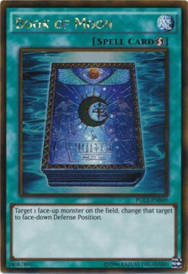 Yu-Gi-Oh Card - PGL2-EN049 - BOOK OF MOON (gold secret rare holo) - NM/M