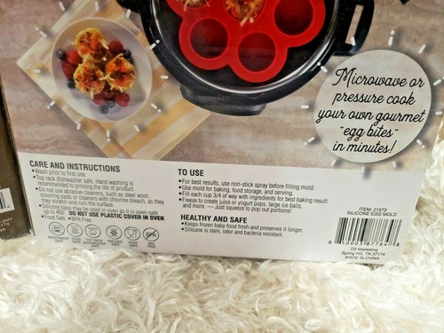 GIA'S KITCHEN Silicone Egg Cooker Rack & Egg Bites Mold Lot/2 NEW! - Picture 8 of 11
