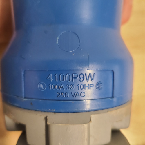π₯ Hubbell HBL4100P9W Connettore Saldatore Pin & Sleeve 100 Ampere 100A 3P 4W - Foto 6 di 8