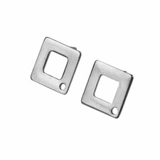 10 pcs 14x14mm 304 Stainless Steel Rhombus Earring Posts/Bases/Studs/Settings