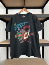 Vintage 1993 Harley Davidson The Beast Taz Devil Eagle Biker Black T-shirt Sz L