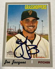 JOE JACQUES SIGNED 2019 TOPPS HERITAGE MINOR LEAGUE BASEBALL CARD AUTO