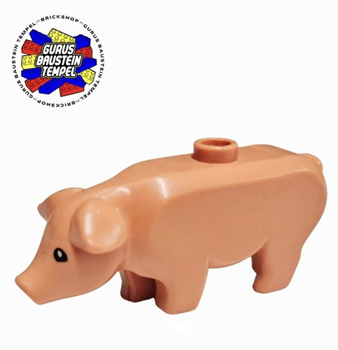 LEGO Tier Schwein 87621 Pig Animal Farm Bauernhof 7684 4840 Medium Nougat - 第 1/1 張圖片