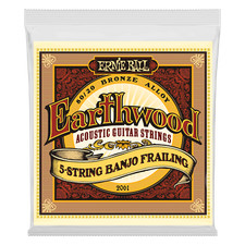 Ernie Ball 2061 Earthwood 80/20 Bronze 5-String Banjo Frailing Strings