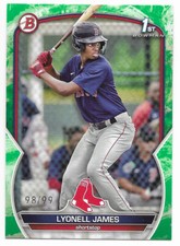 2023 Bowman Paper Prospect Green Pattern Lyonell James #98/99 (BP-118) Red Sox