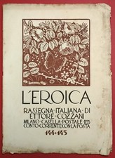 L'EROICA Rassegna Italiana di Ettore Cozzani n.144-145 Benito BOCCOLARI