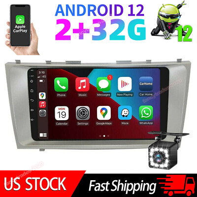 For 2007-11 TOYOTA CAMRY Carplay Android 12 Car Stereo Radio + CAM WIFI GPS Navi