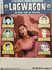 Lagwagon 2004 Live In Dive Fat Wreck Promotional Poster Excellent New Old Stock
