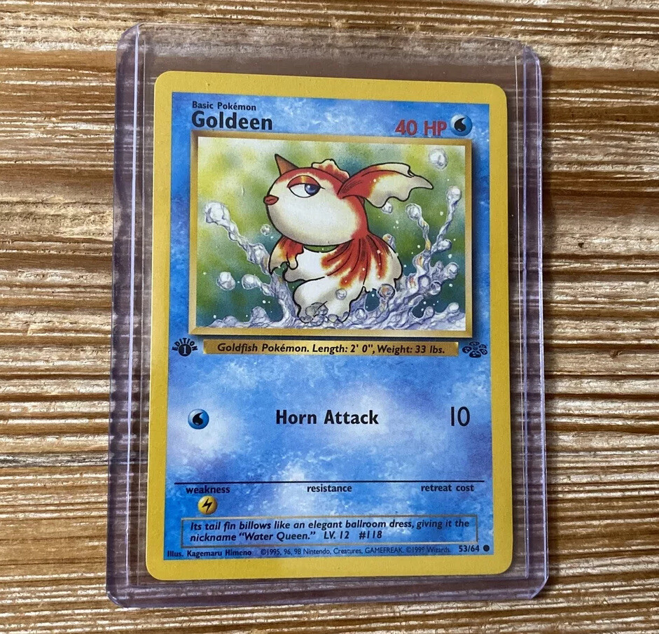 Goldeen 53/64 1st Edition Jungle WOTC Pokemon Card NM-Mint Goldeen 53/64 1st Edition Jungle WOTC Pokemon Card NM-Mint
