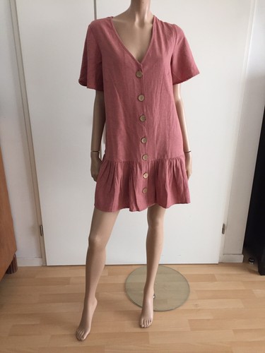 Robe Courte New Look Cameo Rose – Noire, Taille S – Avec Ceinture Et Perles – NEUF