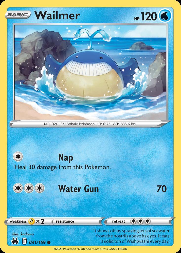 Pokemon Wailmer (31/160) Crown Zenith NM | eBay