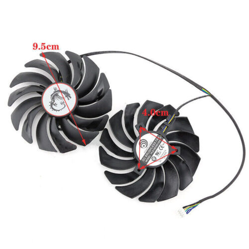 Graphics Card 1 Pair Cooling Fans For GTX1080ti 1080 1070ti 1070 1060 GAMING - Picture 3 of 12