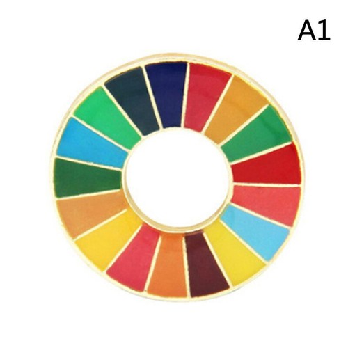 Émail 17 Couleurs Objectifs de Développement Durable Broche SDGs Pin - Picture 13 of 16