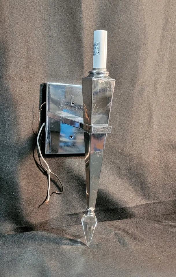 Iluminación AF Margo 15 pulgadas Aplique de pared moderno de 1 luz cromado/cristal cableado Foto 3 de 4