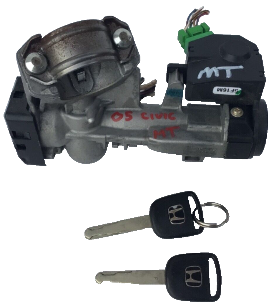 0305 Honda Civic Ignition Switch Cylinder Lock Manual Trans. MT With 2