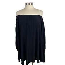 Faithfull The Brand Morning Belle Dress S Womens Black Off The Shoulder Mini