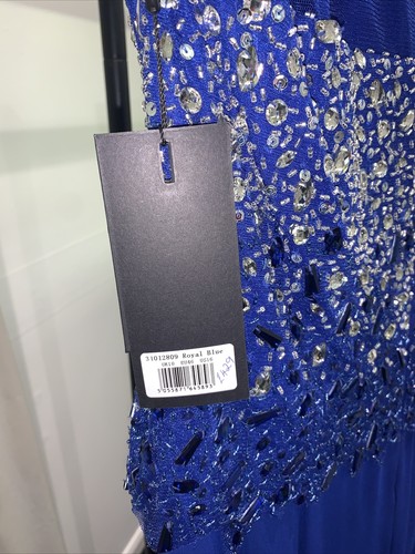 Viviana Dynasty 31012809 size 18 evening dress long Royal Blue Sequin Top NWT - Picture 4 of 18