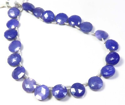 Blau Mystic Mondstein Facettiert Natürlich Edelsteine Münze Perlen 8 '' Stränge