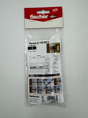 Fischer 45681 Abstandsmontagesystem Thermax 2er Set für WDVS Dämmung 8/100 M6 B