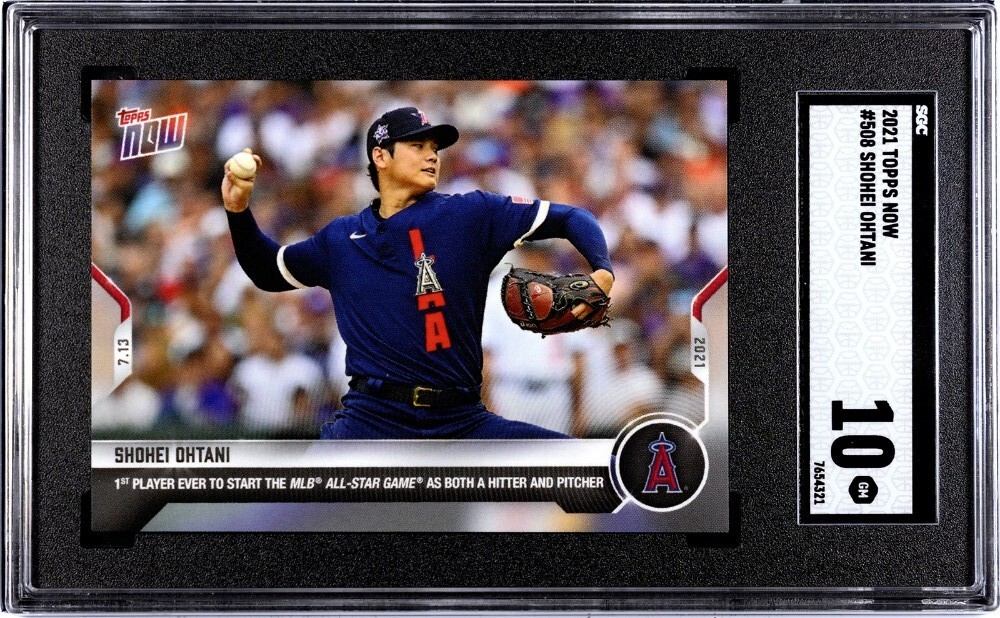 2021 Topps Now #508 Shohei Ohtani SGC 10 1st Player Start AS Game Pitcher Hitter