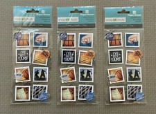 Lot of 3 Paper House BASKETBALL Snap Shots Stickers Embellishments - NEW