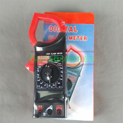 1PCS New DT266C Digital AC Voltage Amp Resistance Clamp on Meter Multimeter