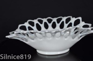 Vintage Westmoreland Doric Open Lace Milkglass Bowl