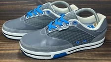 Crocs Lace Up Golf Shoes Mens Size 7 Shoes Grey Blue Athletic Read Description