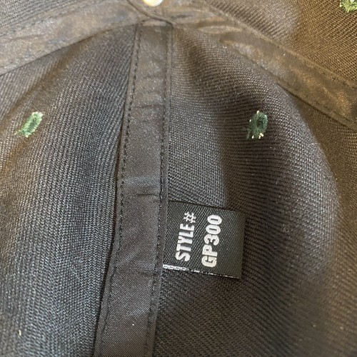 Vintage Nichols College Hat Adult 7 5/8 Black Green The Game Bison Cap Fitted - Picture 10 of 13