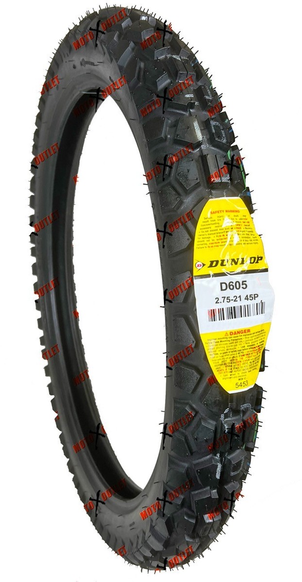 Dunlop D605 2.75-21 120/80-18 Front & Rear Tire Set Dual Sport