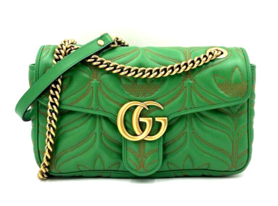 GUCCI x ADIDAS GG Marmont Green Shoulder bag