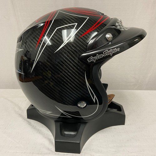 Troy Lee Designs 3/4 Open Face Helmet Carbon Pinstripe XLarge *NOVELTY CLOSEOUT* eBay