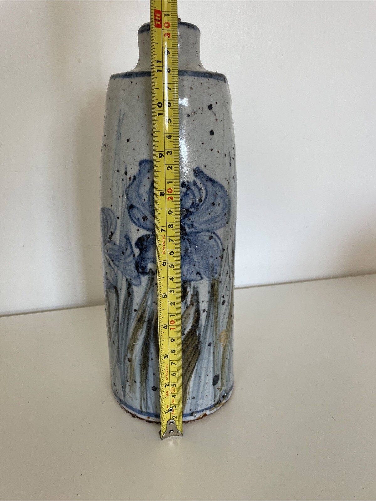 Colin Kellam Totnes Devon Studio Pottery Abstract Flower Lamp Base Very Solid