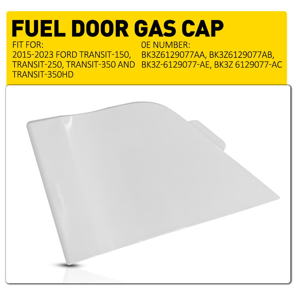 Exterior Fuel Gas Cover Door For 2015-23 Ford Transit-150/250 Side Driver White