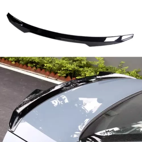 For Volvo S60 2019-2024-2022 ABS Glossy Black Rear Spoiler Tail Trunk Lip Wing H - Picture 1 of 10