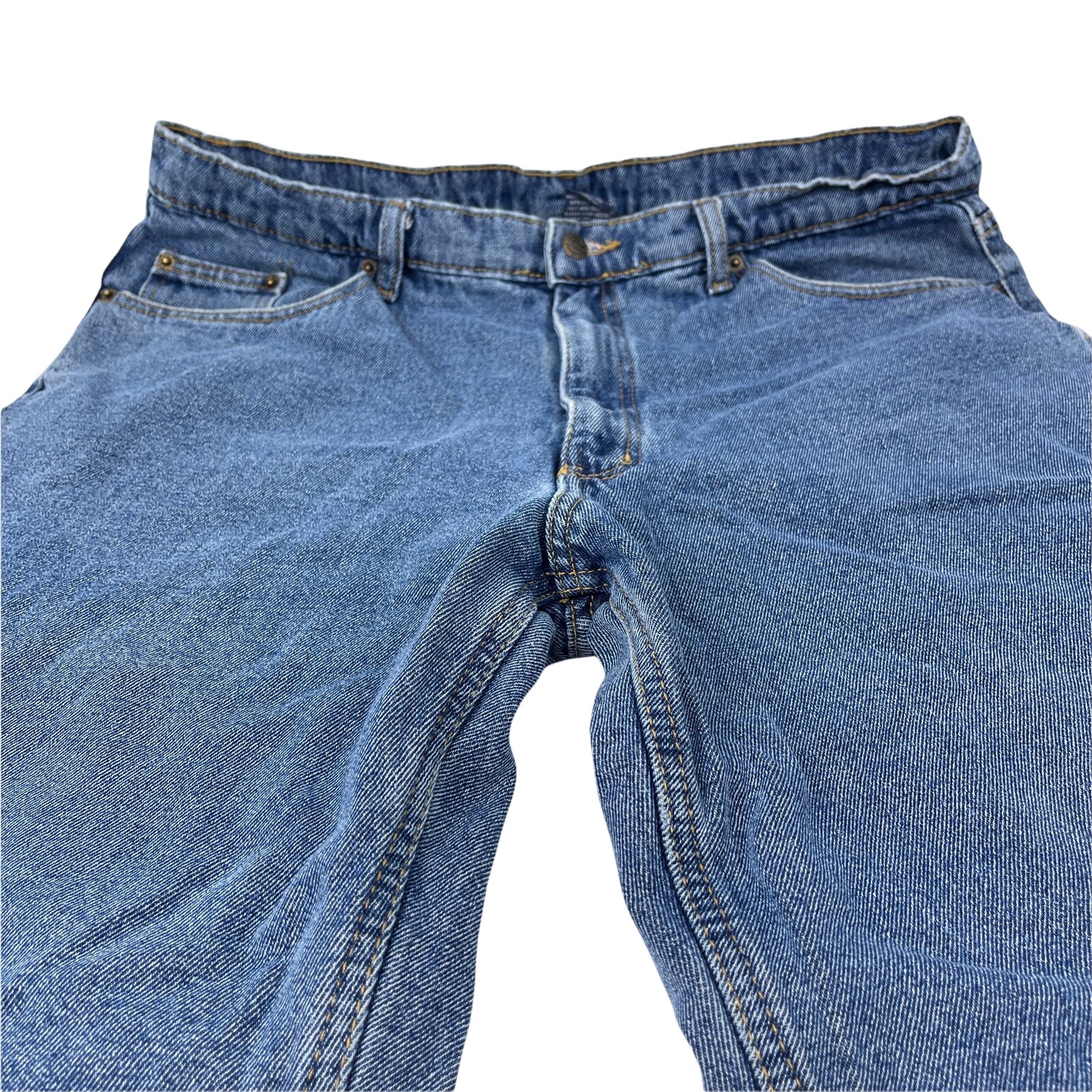 RK Brand Warm Plaid Blanket Lined Jeans Size 40X30 Medium Denim Wash Mens 38X30 image 2