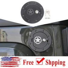 For Jeep Wrangler JK 2007-2017 2/4Door Star Fuel Gas Cap Cover Tank Door Lock US