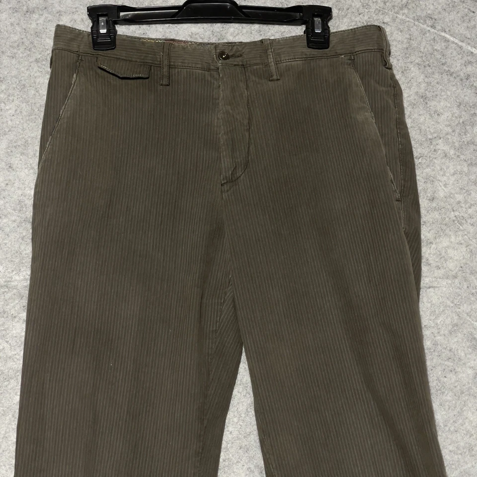 Pantalones Robert Graham Para Hombre Talla W-30 L-34 Rayas Clásico Verde. Foto 3 de 4