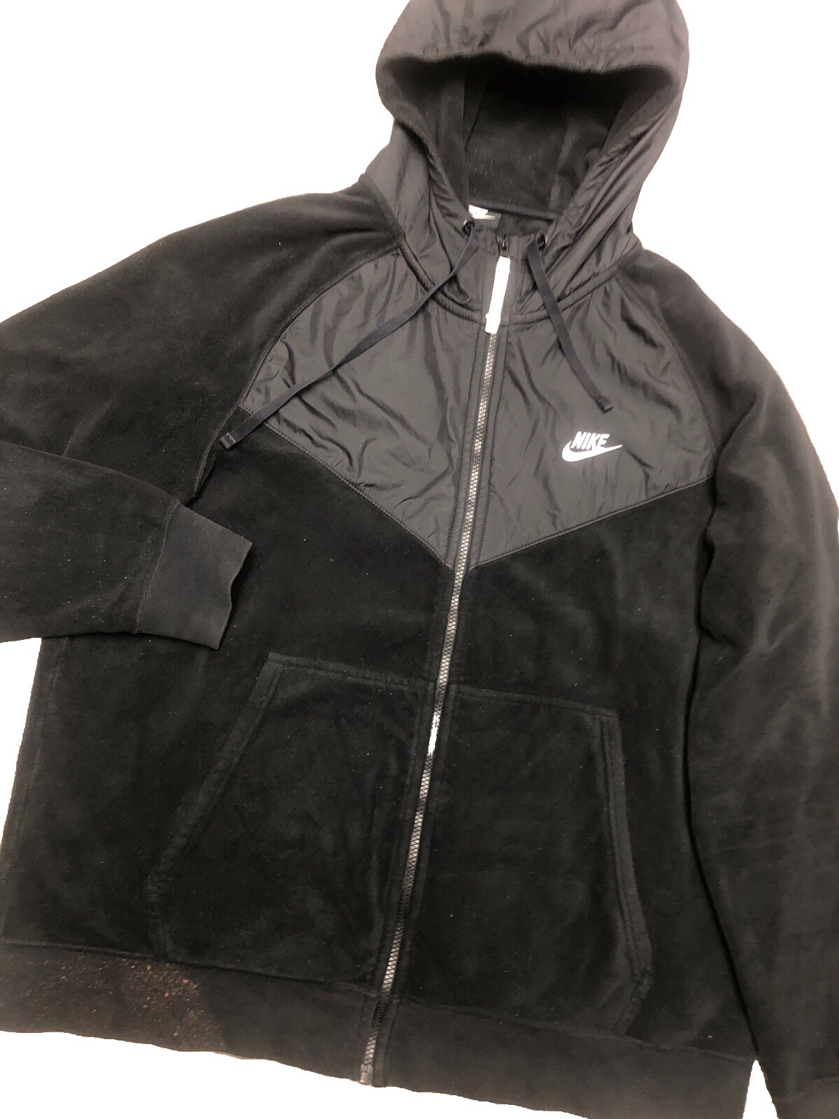 SACAI X NIKE Felpa Nike Windrunner Fleece Uomo XL Nera Full Zip Hoodie CJ4541 010