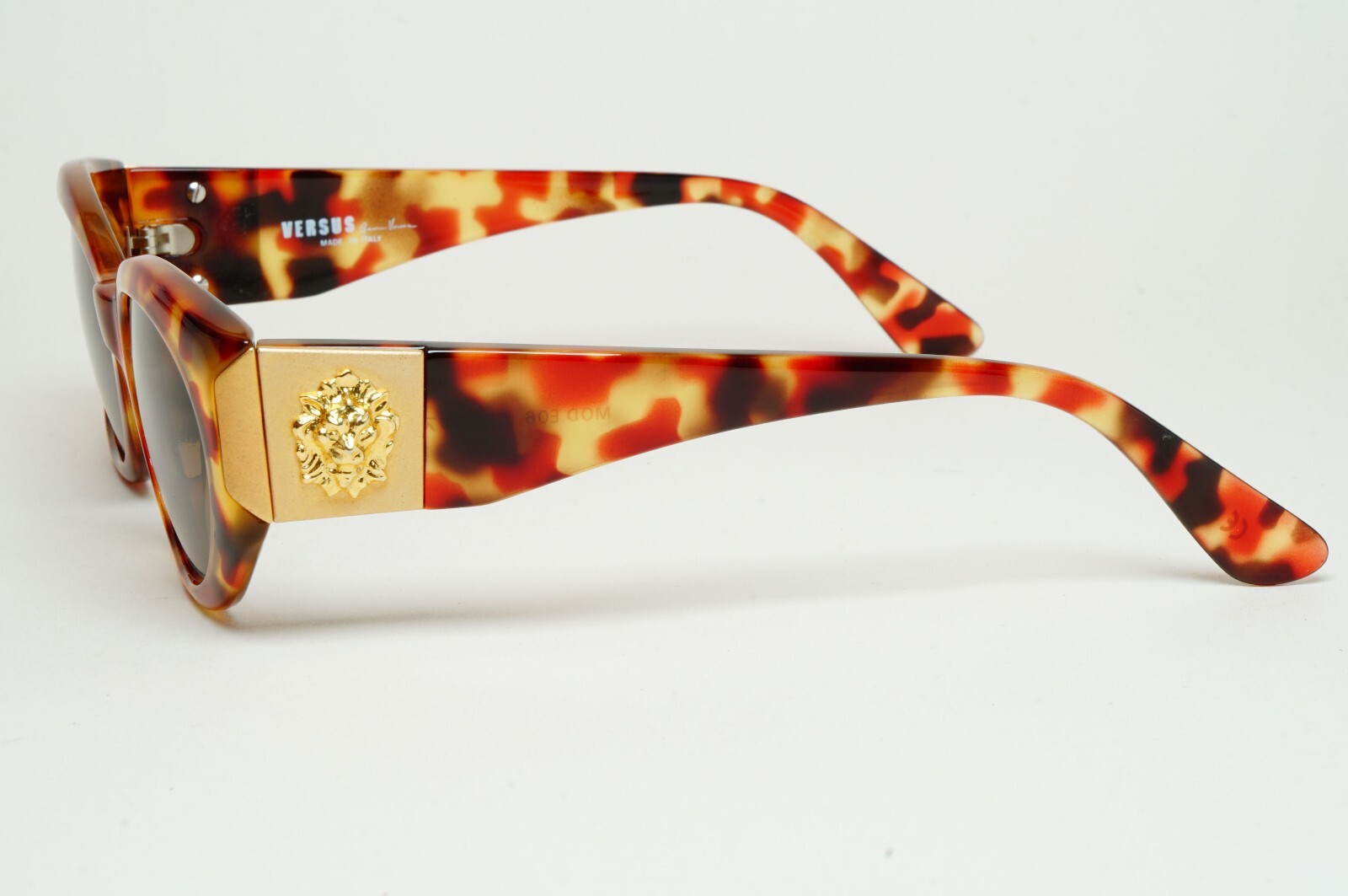 Versus Sunglasses 1996 by Gianni Versace Vintage Gold Lion Brown MOD E06 COL 197 image 3