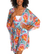 La Blanca Women's Multicolor Breezy Beauty Caftan Cover-Up, Size Small