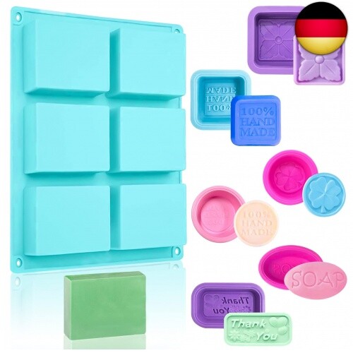 Seifenformen Silikon 7Stk Silikonform Seife Set FüR Handgefertigte-image