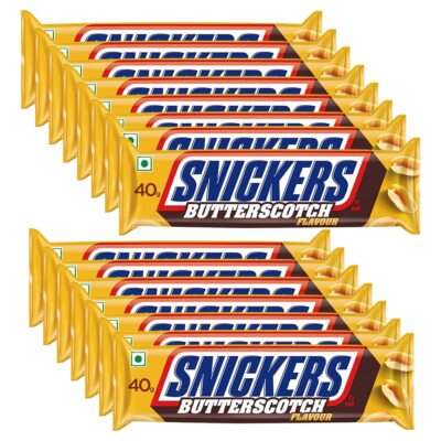 Snickers Butterscotch Flavour Chocolates- 40g Bar (Pack of 15)
