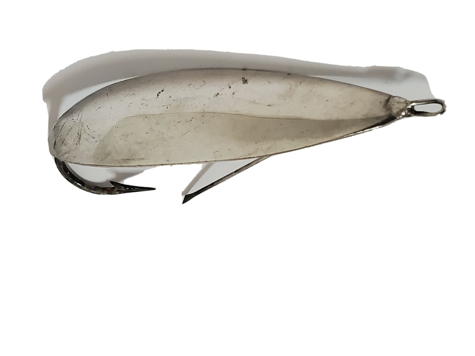 VINTAGE JOHNSON'S SILVER MINNOW PATENT DATE 1923 SILVER FISHING LURE  COLLECTIBLE