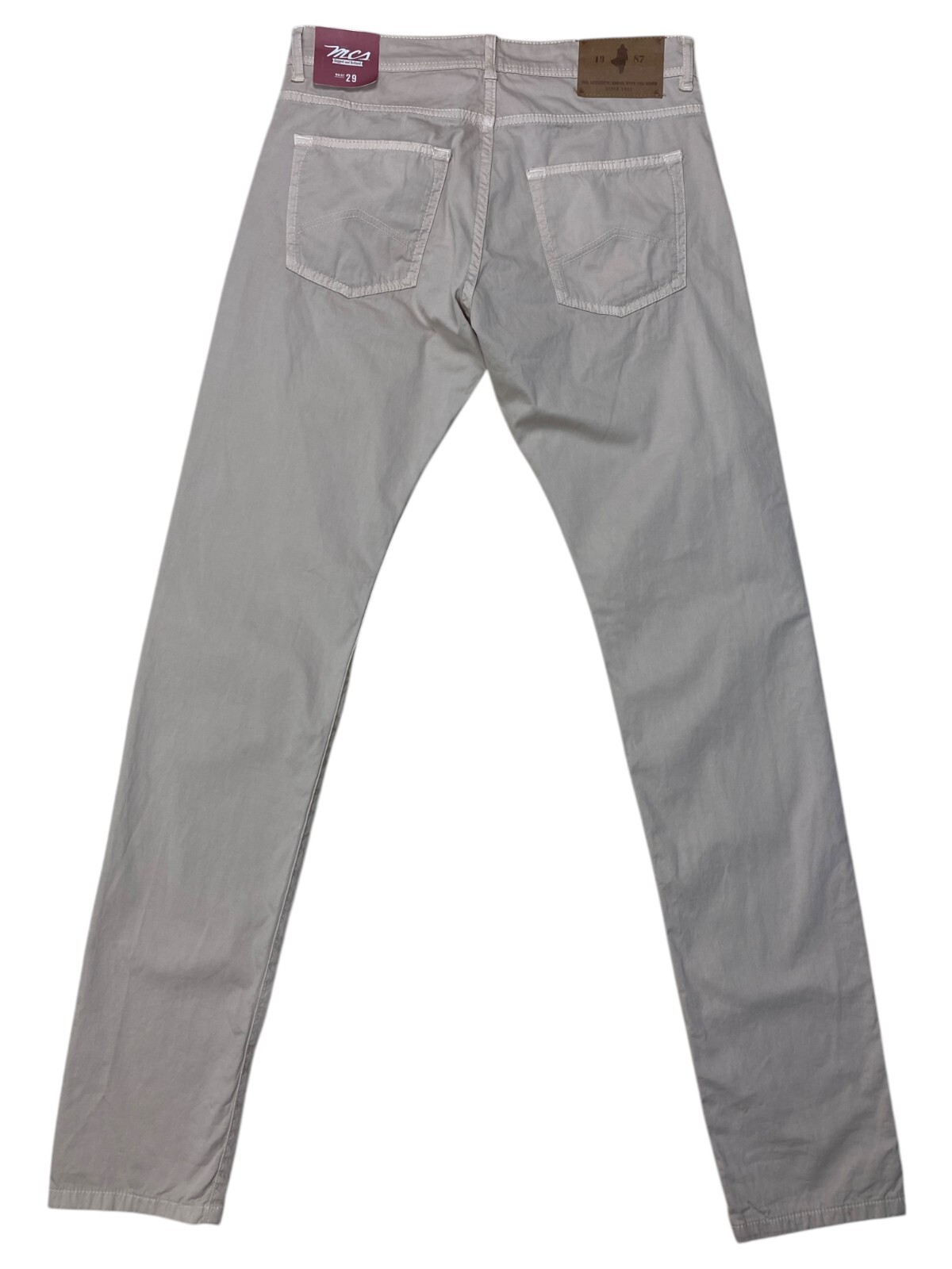 MCS Marlboro Classics Trousers Beige Regular Tapered Stretch Men's W29 L34 BNWT image 2