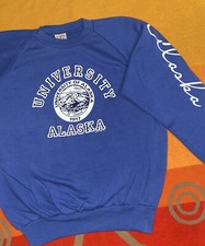 Vintage 80s 90s University Of Alaska Crewneck Sweatshirt Large